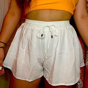 Brand new White Flowy Shorts